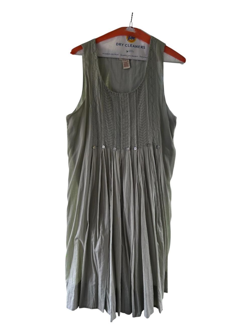 Sundance Sleeveless Pleated Midi Dress in Sage - Picture 3 of 5